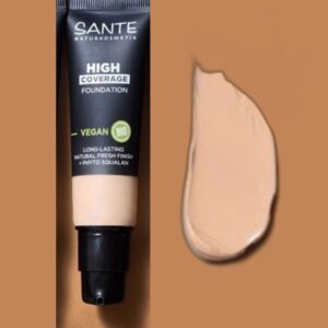 Maquillaje fluido alta cobertura 07 Golden Bronze Sante